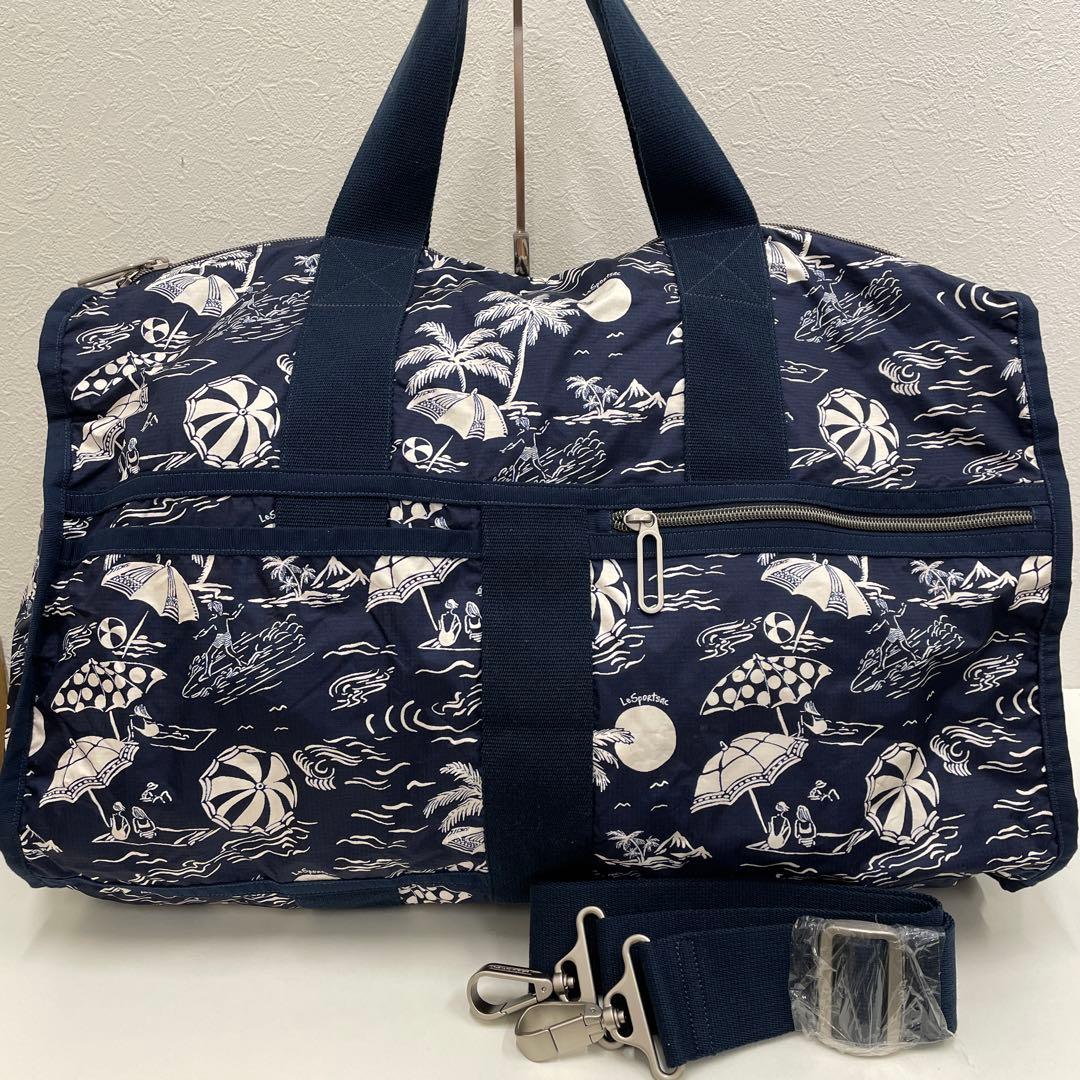 3128 LeSportsac ボストンバッグ 2way ハワイ限定 ネイビー系
