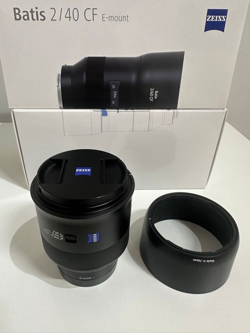 美品　Zeiss Batis 2/40 CF E-mount レンズ　箱　フード