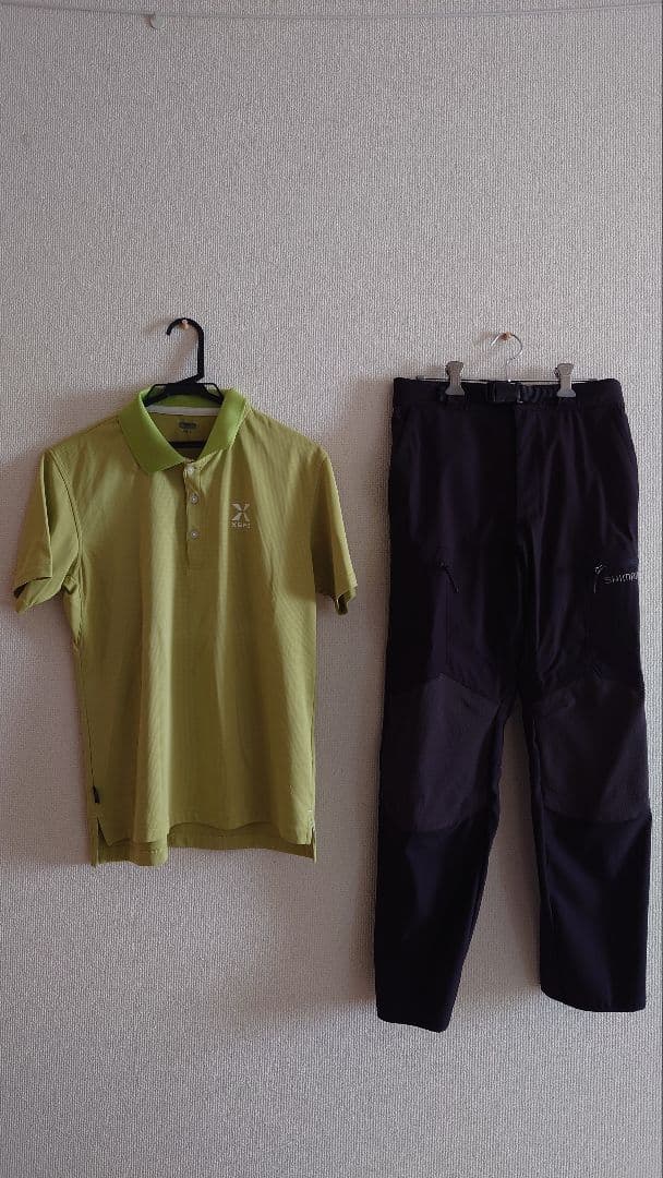 シマノPA-045Q 防風ストレッチパンツ XEFO ポロシャツ セット 釣り