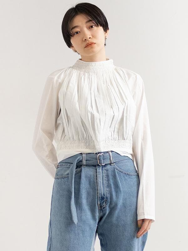 美品 シーオール 2万円 ギャザーブラウス ジャーナルスタンダード ホワイト