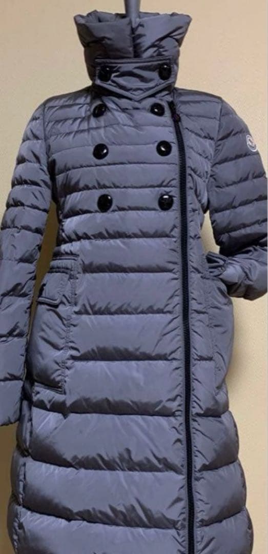 MONCLER グレー ダウンジャケット ロング丈　サイズ00