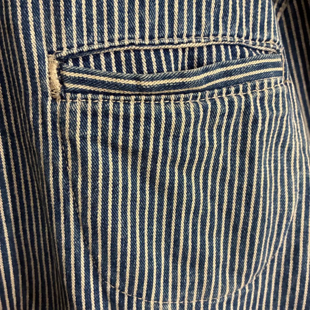 【三つ星タグ90s】ダブルアールエル　ヒッコリーストライプ　ワークジャケット　L