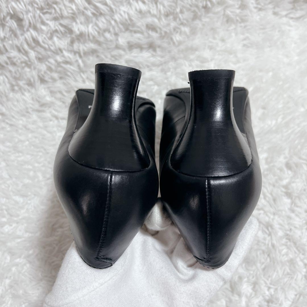 未使用✨REGAL スクエアパンプス レザー　定番　シンプル　黒　24.5