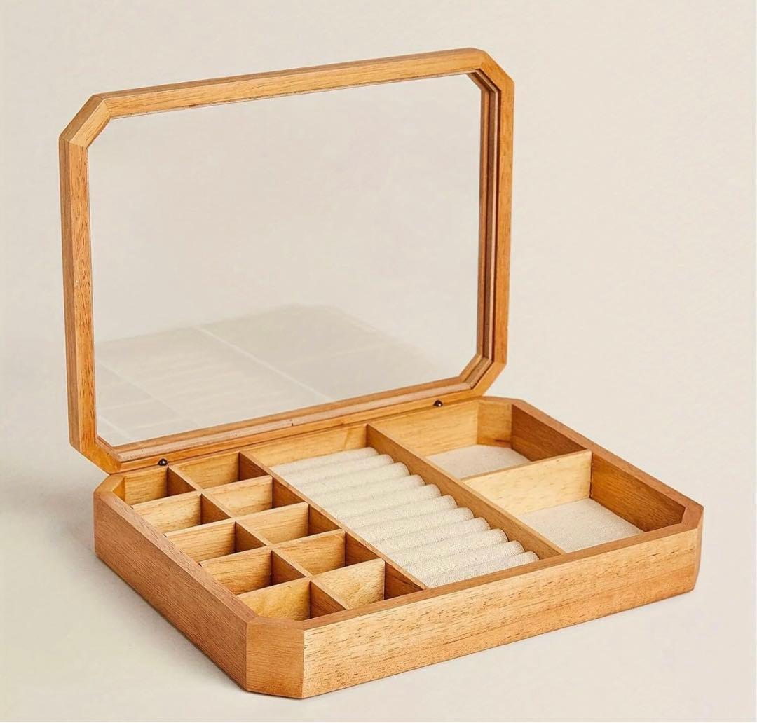 ね*し様 ジュエリーボックス　木製　アクセサリーケース ウッド コレクションケー