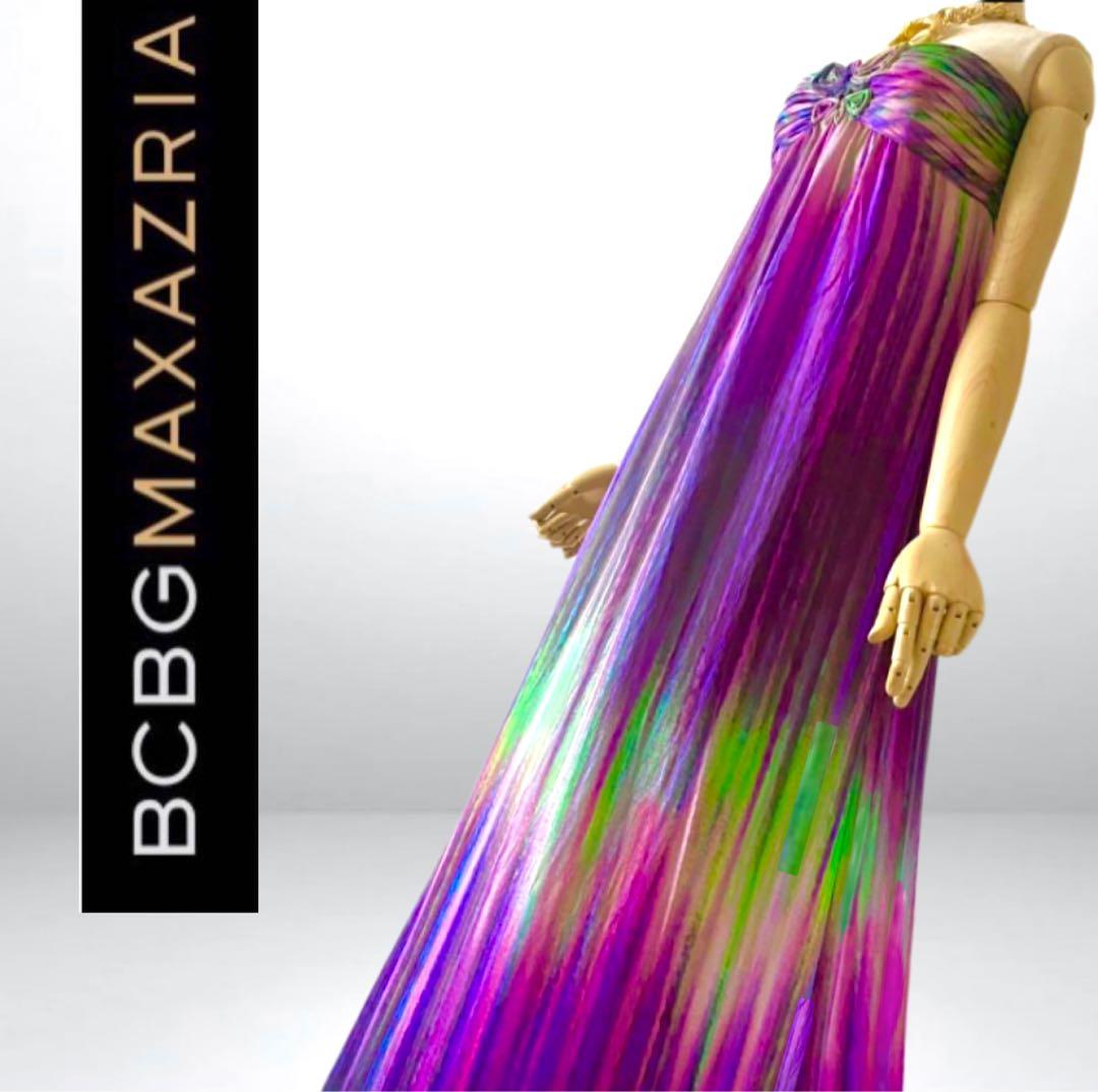 極美品✨◆BCBGMAXAZRIA◆30万 シルク100%マキシドレスワンピース