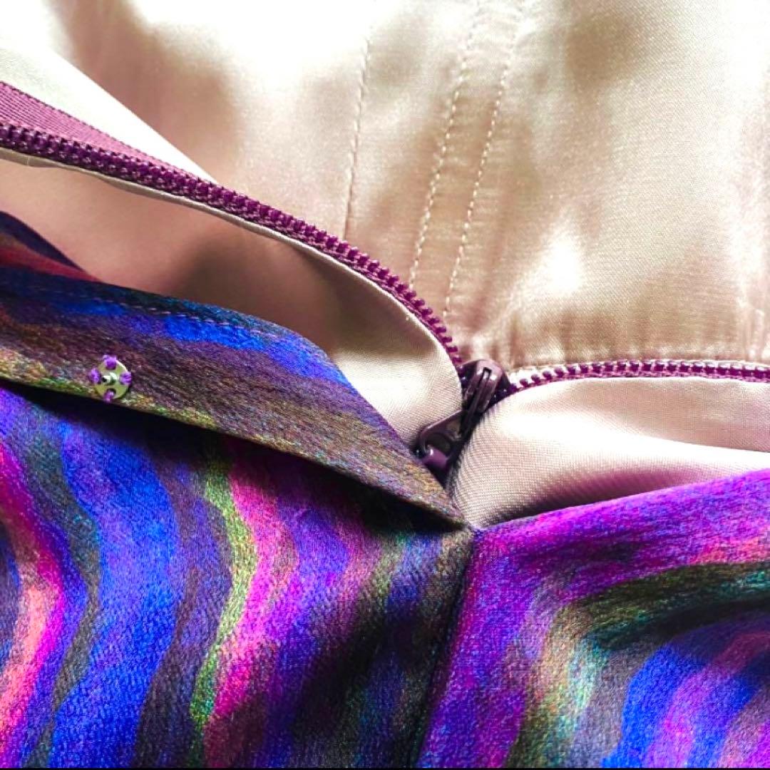 極美品✨◆BCBGMAXAZRIA◆30万 シルク100%マキシドレスワンピース