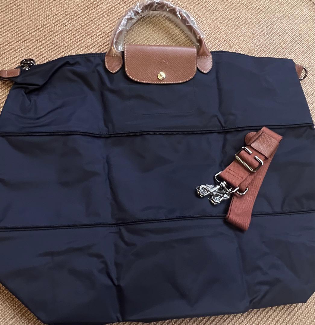 ロンシャン プリアージュボストン 拡張可能 ネイビー ボストンバッグ大容量co
