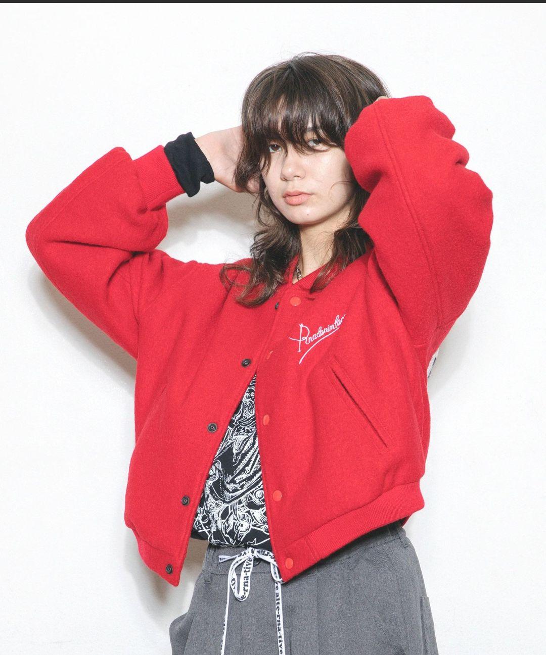 新品 タグ付き RNA ワントーンスタジャン J1962レッド アールエヌエー