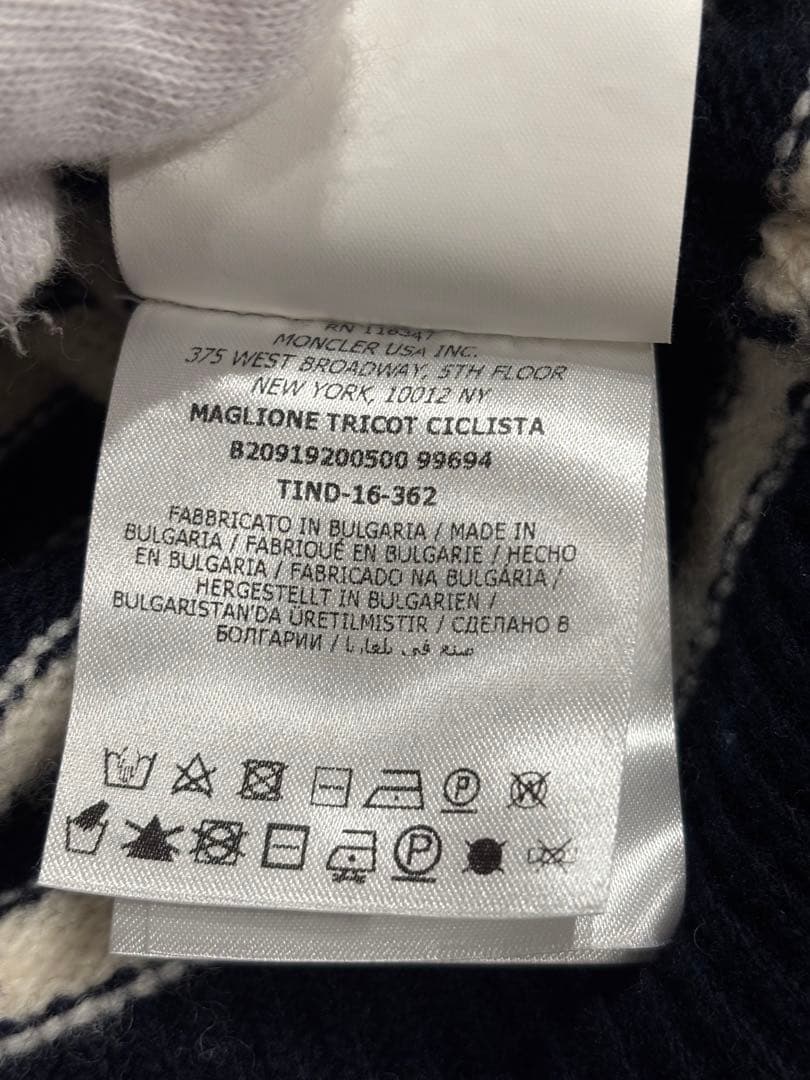 モンクレール　MONCLER ボーダータートルネックニット　ユニセックス