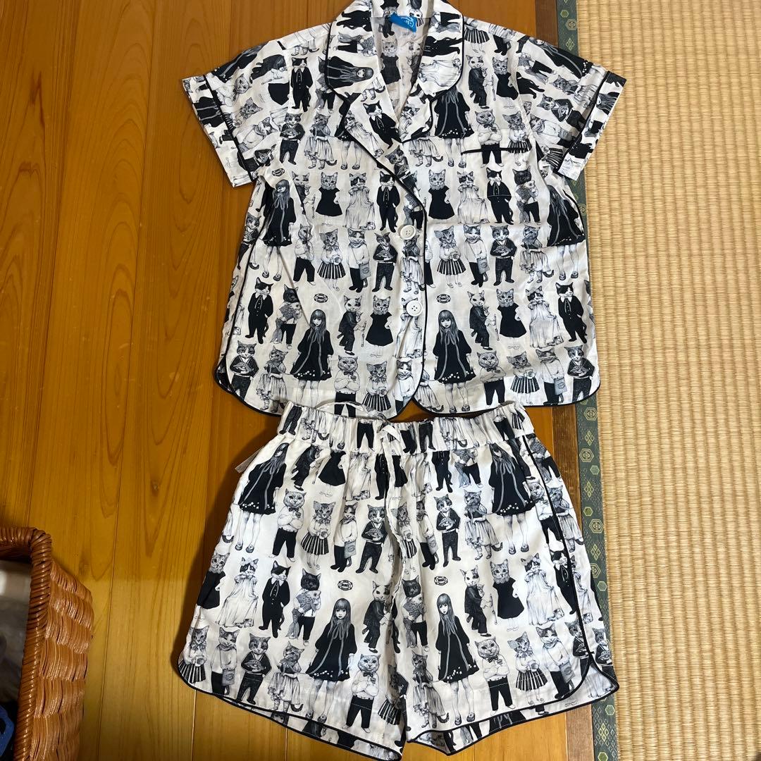 未使用 mmts ヒグチユウコ 猫10匹総柄 セットアップ