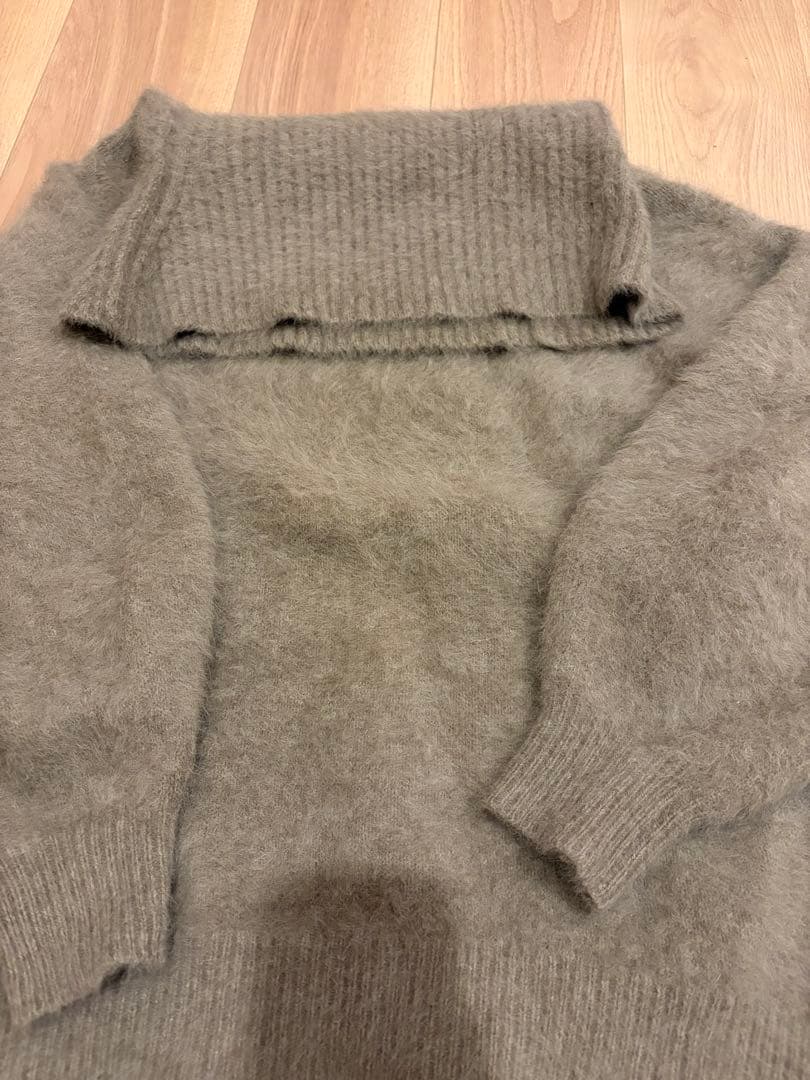 【NOBLE×L'AUBE BLANC】 FOX/カシミヤオフショルダーニット