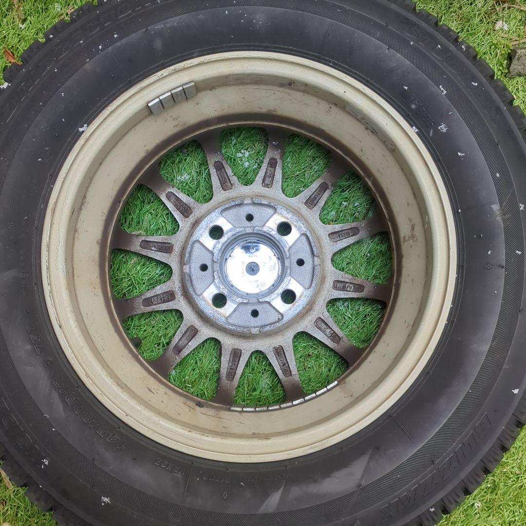 ブリヂストン 145/80R13 750 スタッドレスタイヤホイールセット