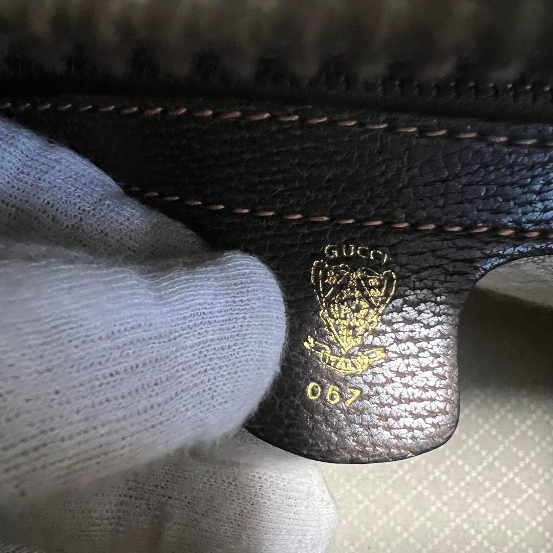 【希少】GUCCI グッチ　GG柄　ボストンバッグ　シェリーライン　PVC