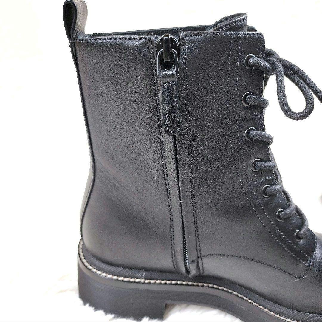 【美品】トリーバーチ ミラー 50 レザー ラグソール ブーティ 23.0cm