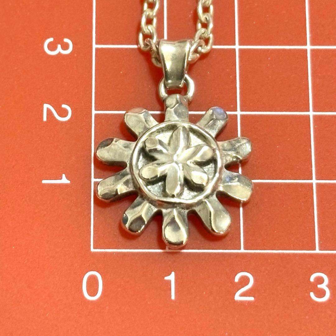 【GARNI】太陽 花 ペンダント 47cm SILVER ネックレス ガルニ