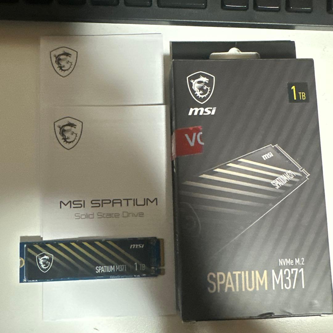 内蔵型SSD MSI SPATIUM M371 NVMe M.2 SSD 1TB