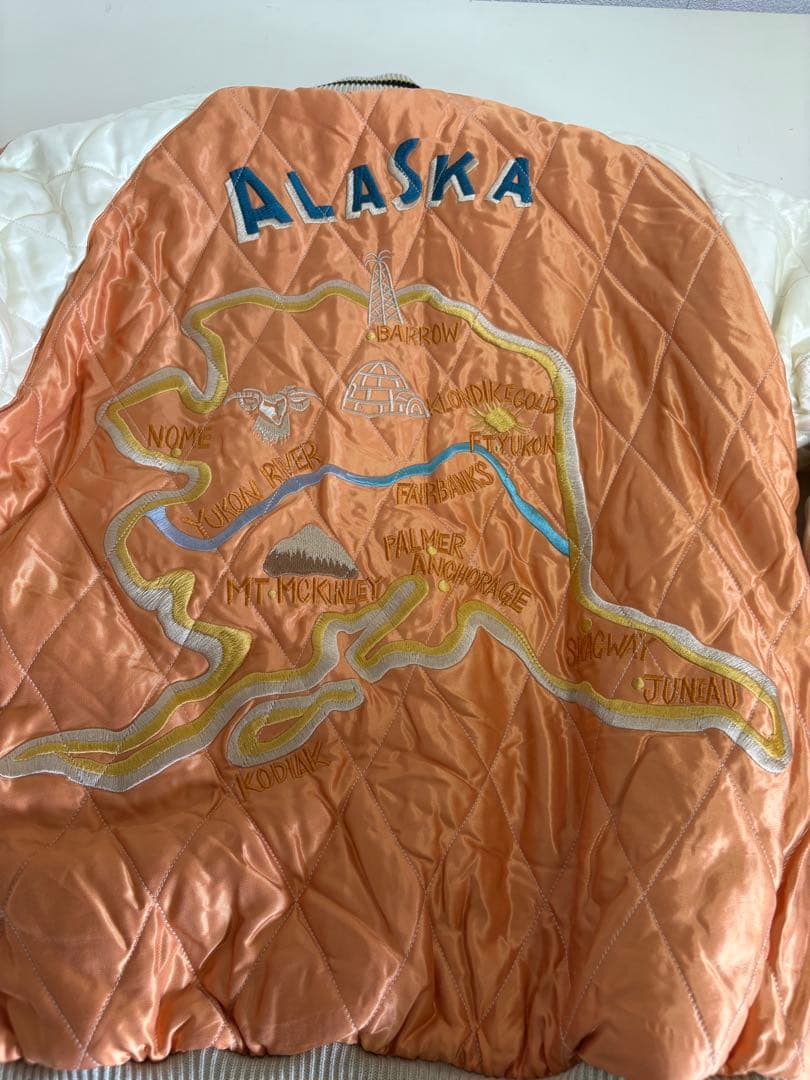 テーラー東洋アラスカジャンパー　別珍スカジャン 白熊XXL