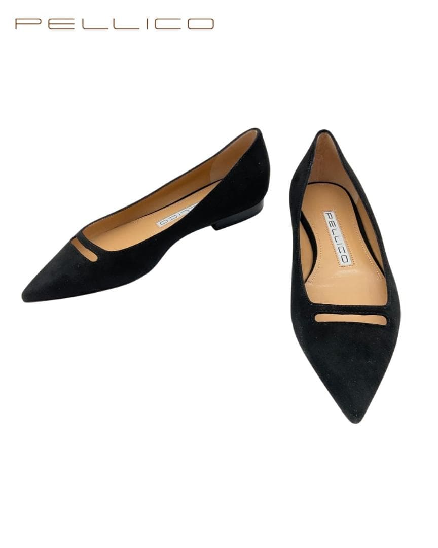 【新品】PELLICO スエードポインテッドトゥパンプス 35
