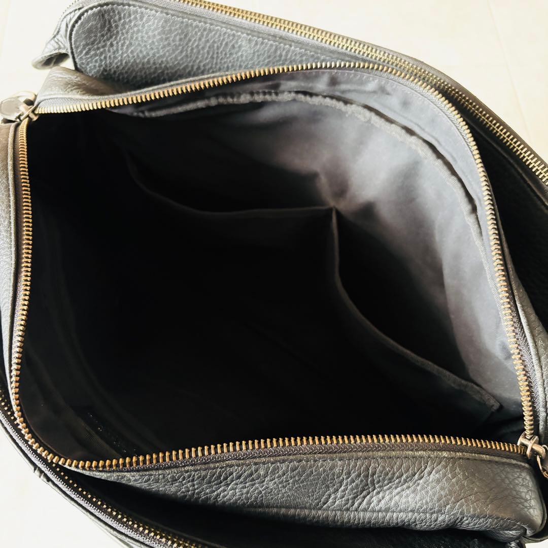 未使用級✨️ポーター オールレザー2wayブリーフケース 黒 シボ革 A4収納