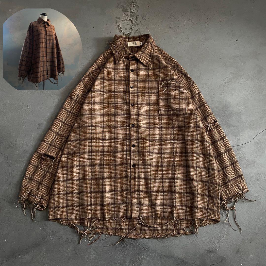 90's grunge “XL“boro flannel shirt