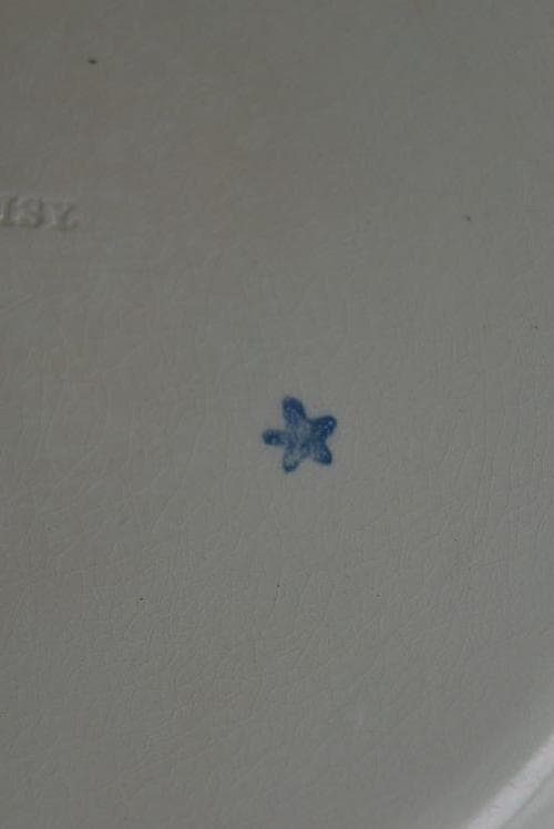 美品1804年　初期ショワジー　ファイアンスフィーヌ　オクトゴナル　デセール平皿