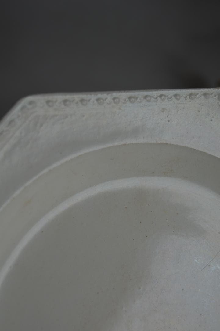 美品1804年　初期ショワジー　ファイアンスフィーヌ　オクトゴナル　デセール平皿