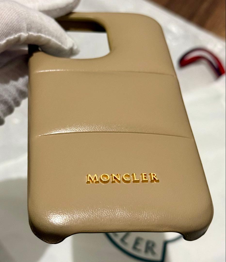 MONCLER モンクレール iPhone 13 PRO レザーケース ベージュ