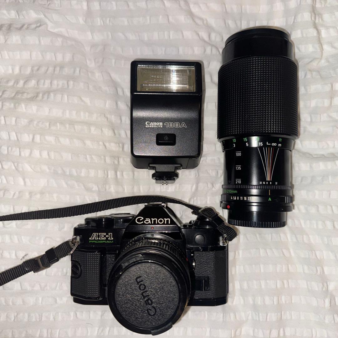 CANON AE-1 PROGRAM フラッシュ、レンズ付き