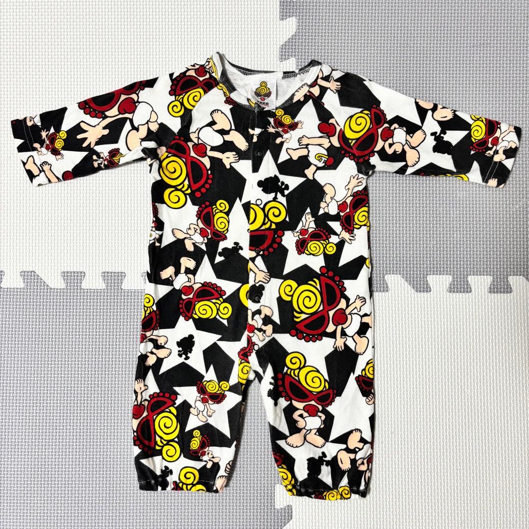 ヒステリックミニ　長袖　ロンパース　総柄　60 70 80 ベビー　4点セット