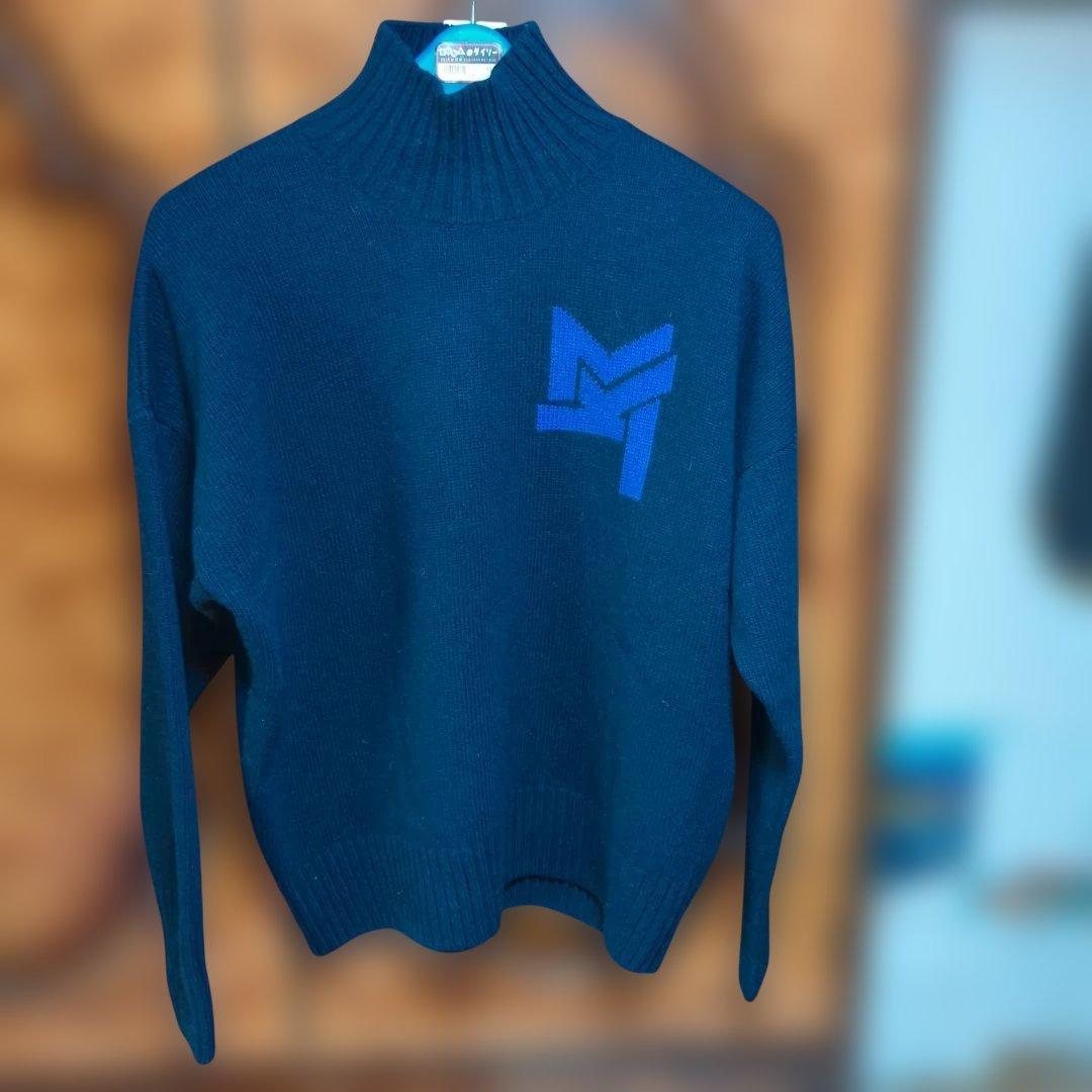 新品未使用タグ付きMAISON KITSUNÉ ネイビー タートルネックセーター