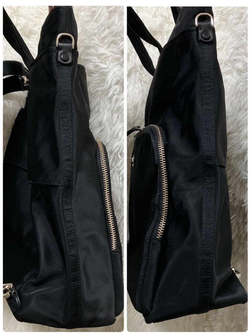 kate spade サム ナイロン コンバーチブル バックパック 黒 3way