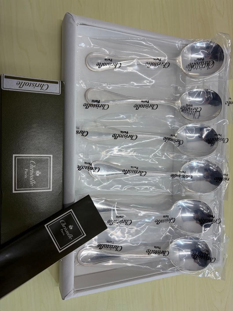 christofle クリストフル　スープスプーン　6本セット　銀食器　未使用品