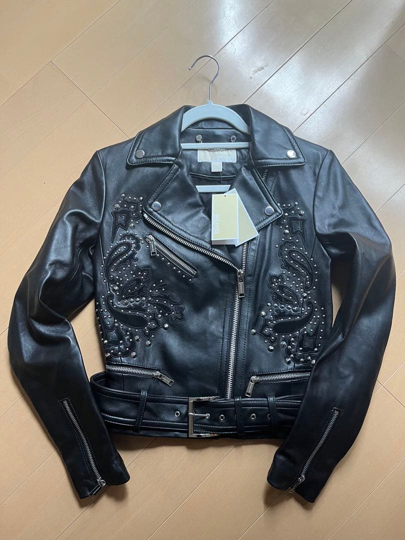 新品タグ付き　マイケルコース　MICHAEL KORS ライダースジャケット本革