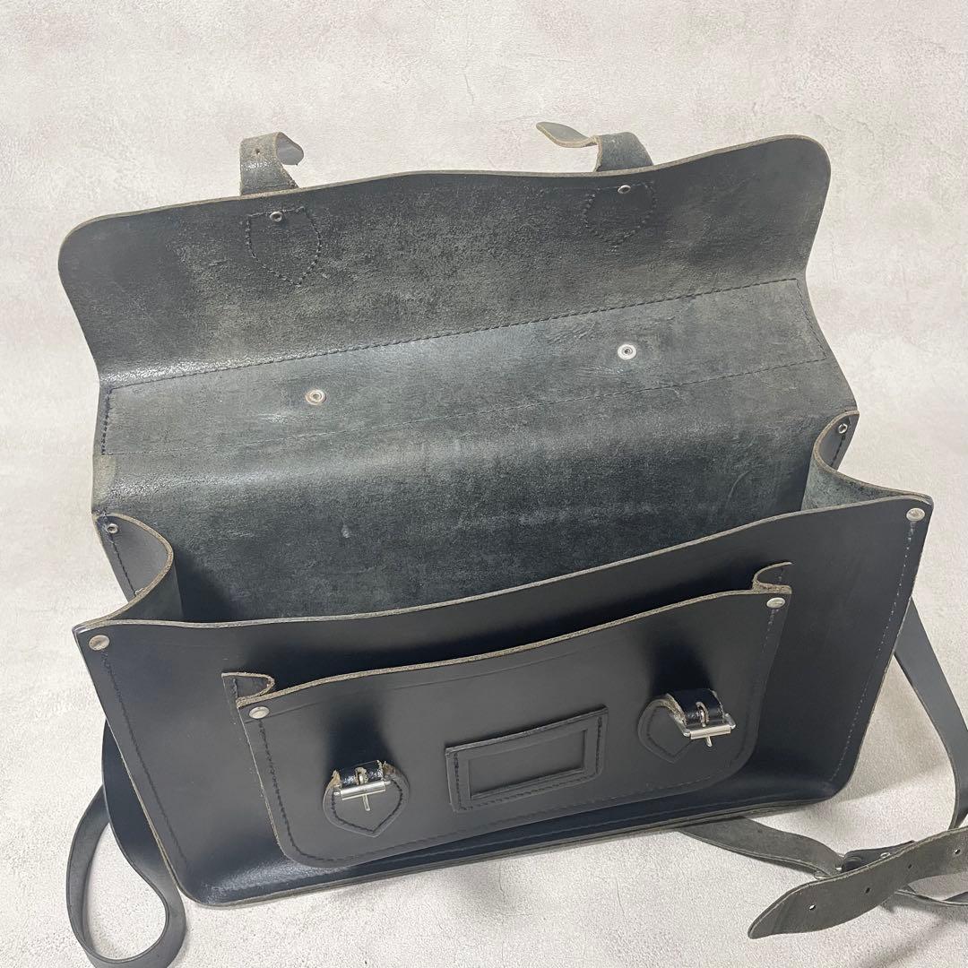 ケンブリッジ サッチェル 15インチ バッチェル レザー ショルダーバッグ 黒