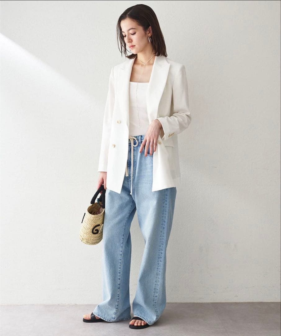 【Whim Gazette】ウィムガゼット ドロストデニム ブルー 36