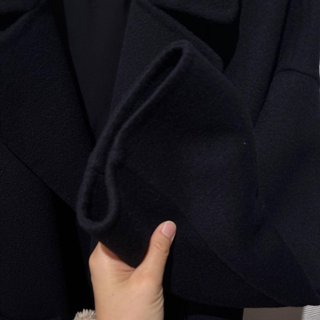 プレミアムウールリバー オープンカラーショートコート