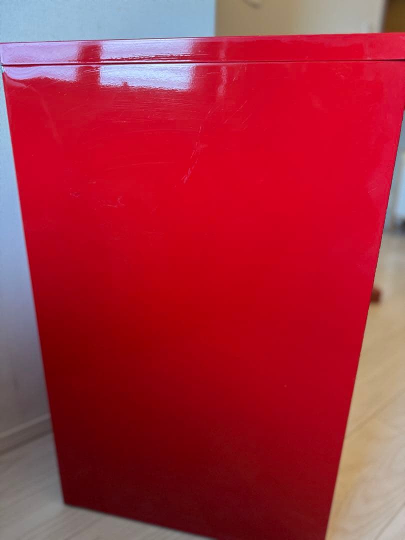 <廃盤>赤 レッド IKEA ヘルメル引き出しユニット　キャスターなし