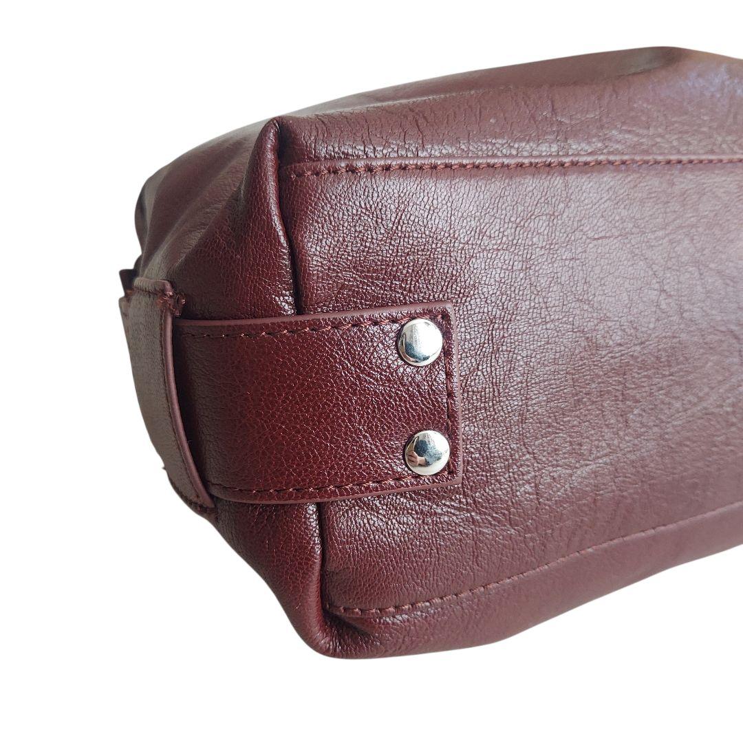 人気✨イアパピヨネ　ロングハンドル　ボストンバッグ　ボルドー