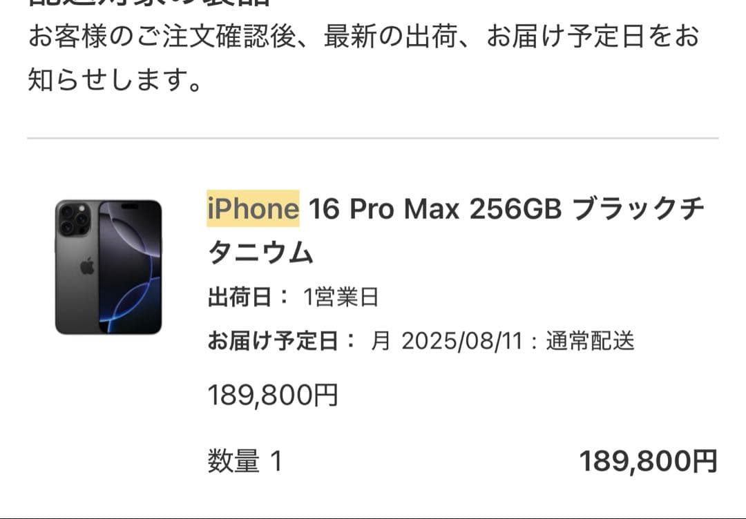 【付属品付】SIMフリー iPhone16 Pro Max 256GB