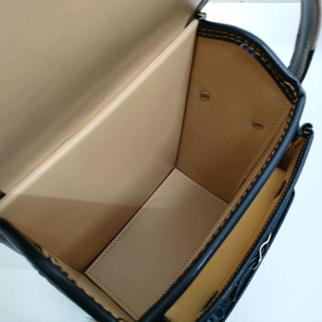 【未使用品】トヤマかばん店 牛革ボルサ ランドセル 紺/ベージュ
