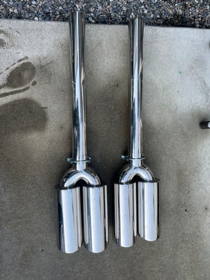 入60.5φ 出100φ デュアルテールエンド マフラー ステンレス