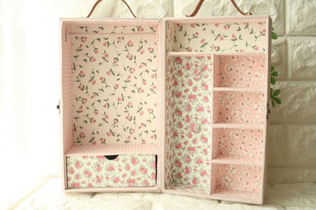 M　リバティ生地使用　ドールクローゼット　スマホスタンド