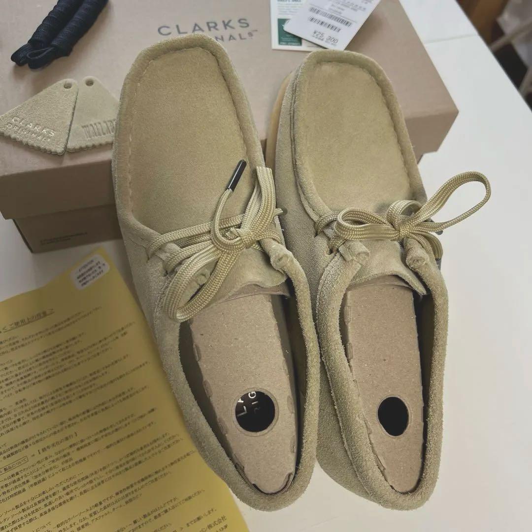 クラークス　ワラビー　デッキシューズ　モカシン　ベージュ