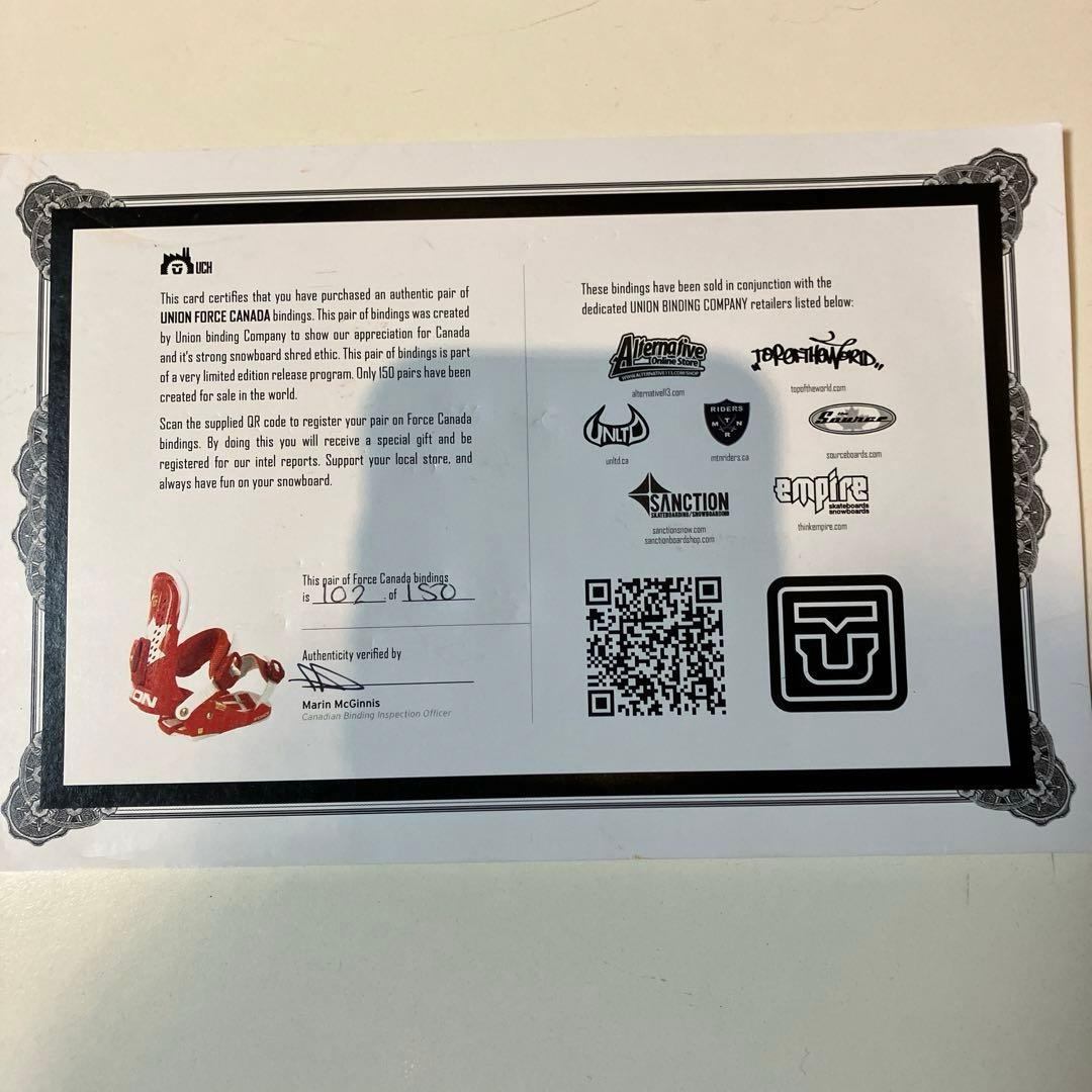 超レア希少　union ユニオン日本未発売　限定品　ビンディング　XL