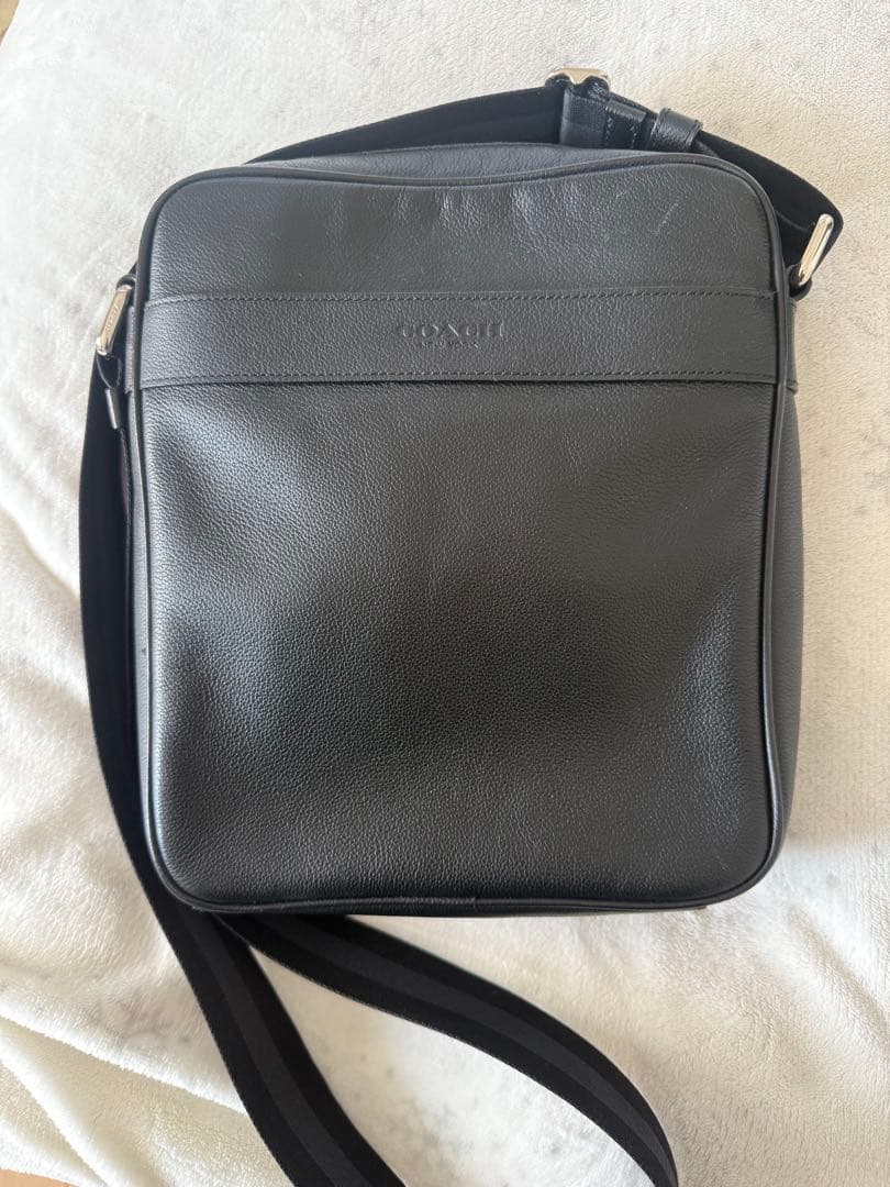 COACH 黒 レザー ショルダーバッグ