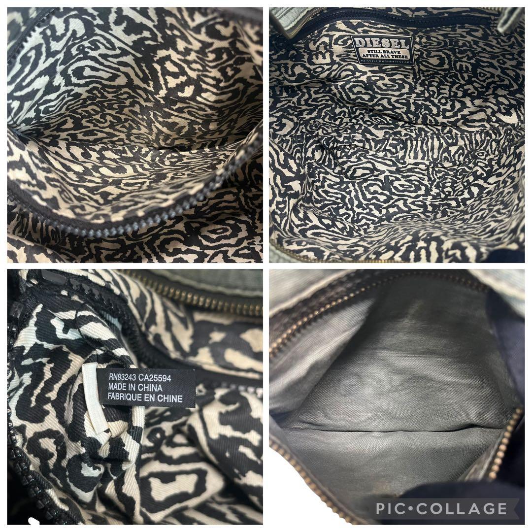 美品　ディーゼル　00s Archive ショルダーバッグ Y2K 三日月 緑