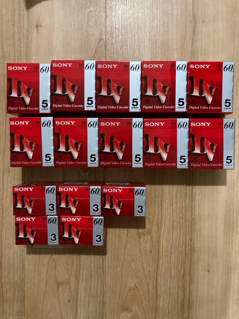 未開封 SONY MiniDVカセット 5本パック×10、3本パック×5