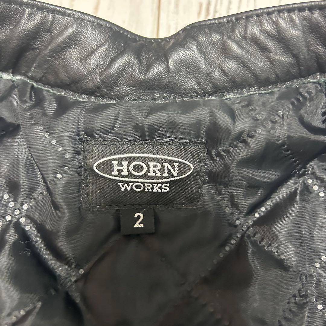 HORN WORKS シングルライダース バッファローレザー Mサイズ