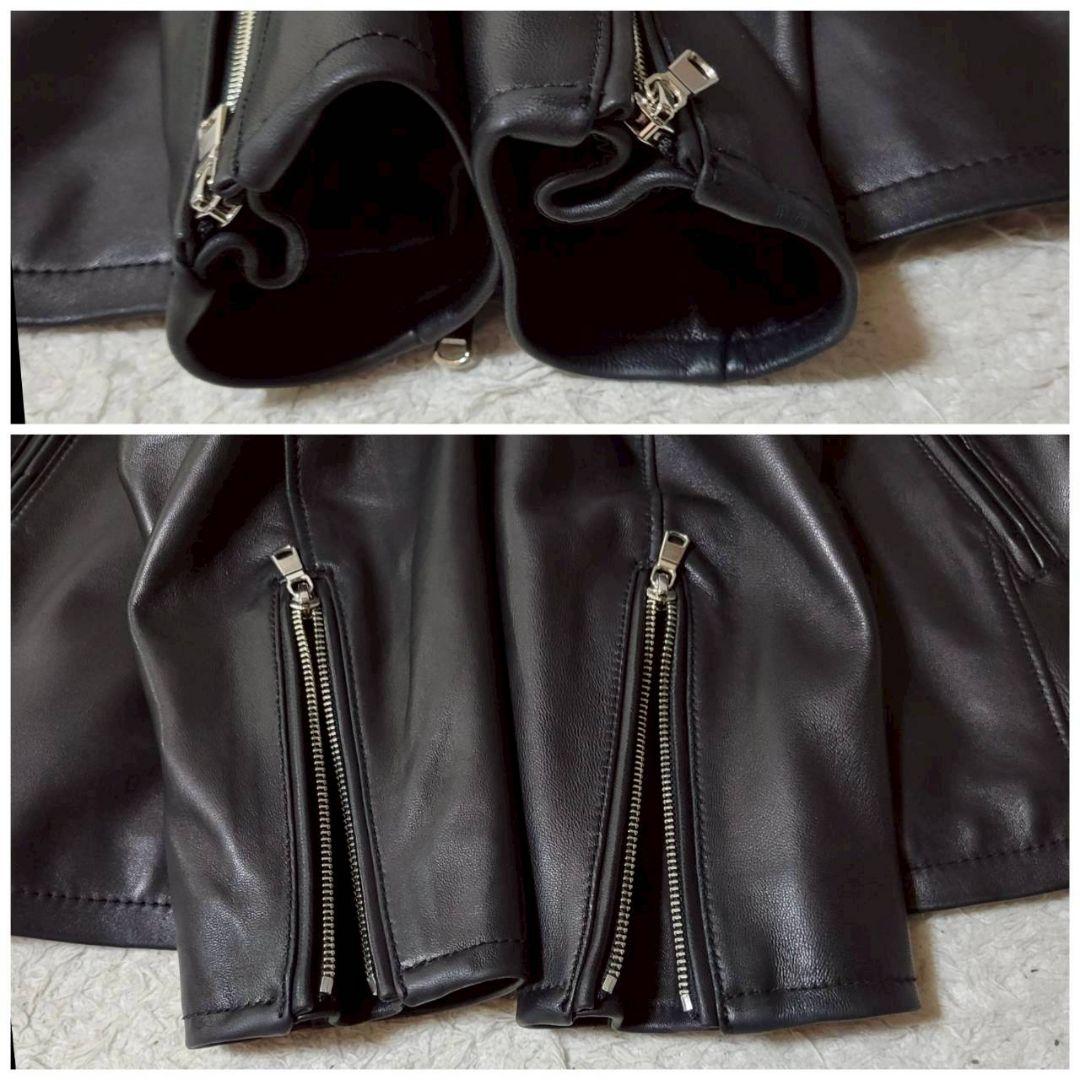 美品✨ ユナイテッドアローズ ラムレザー シングルライダース 羊革 黒 XL