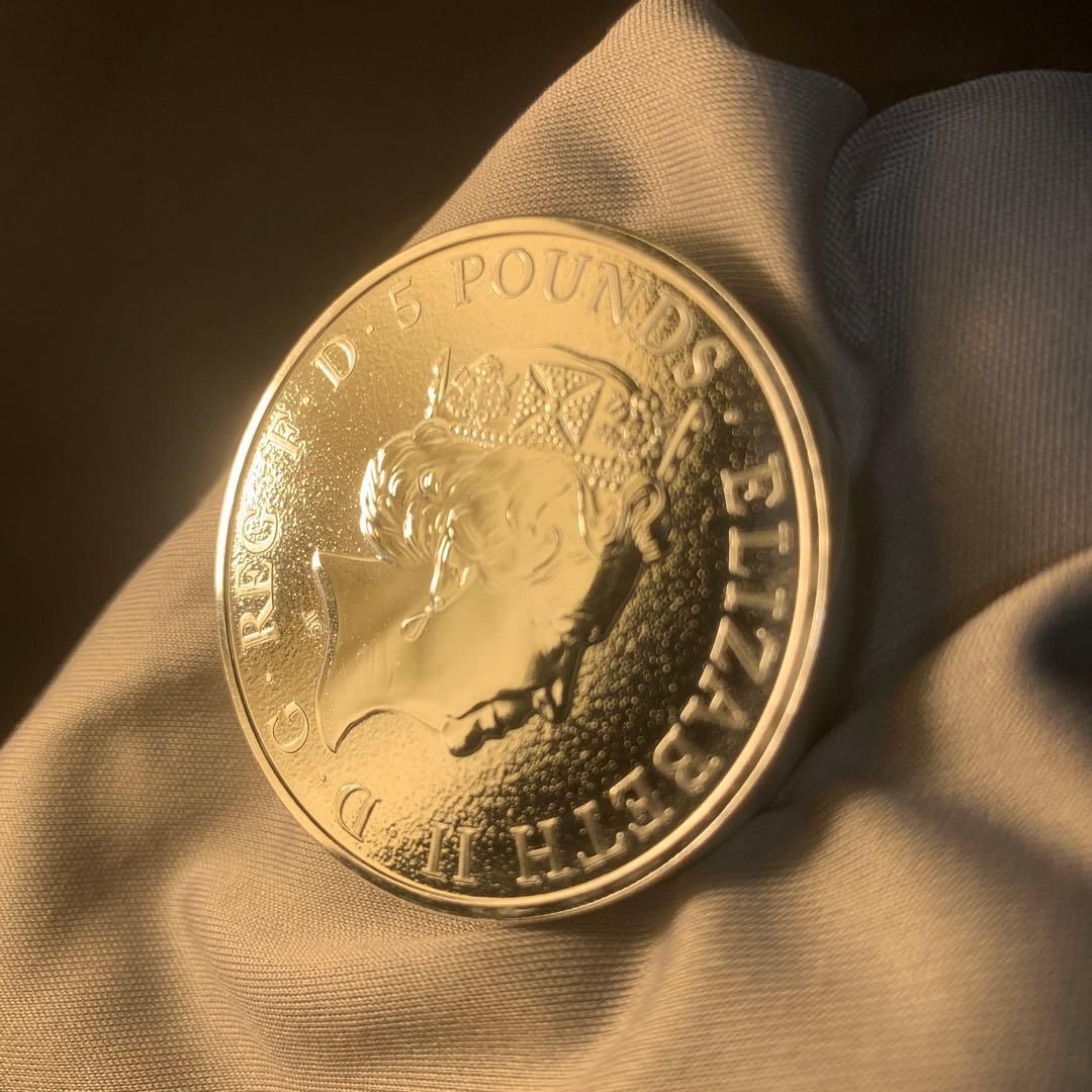 S1 純銀貨 2オンス クイーンズビースト　2016 ライオン・イングランド